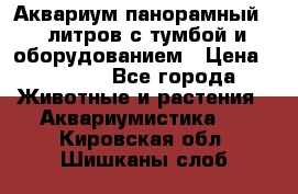 Аквариум панорамный 60 литров с тумбой и оборудованием › Цена ­ 6 000 - Все города Животные и растения » Аквариумистика   . Кировская обл.,Шишканы слоб.